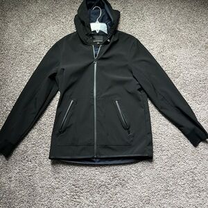 Banana Republic Men's Black Hooded Jacket